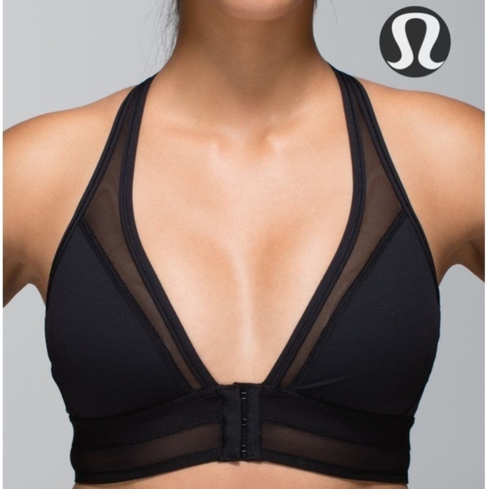 LULULEMON | sports bra seek the heat black mesh